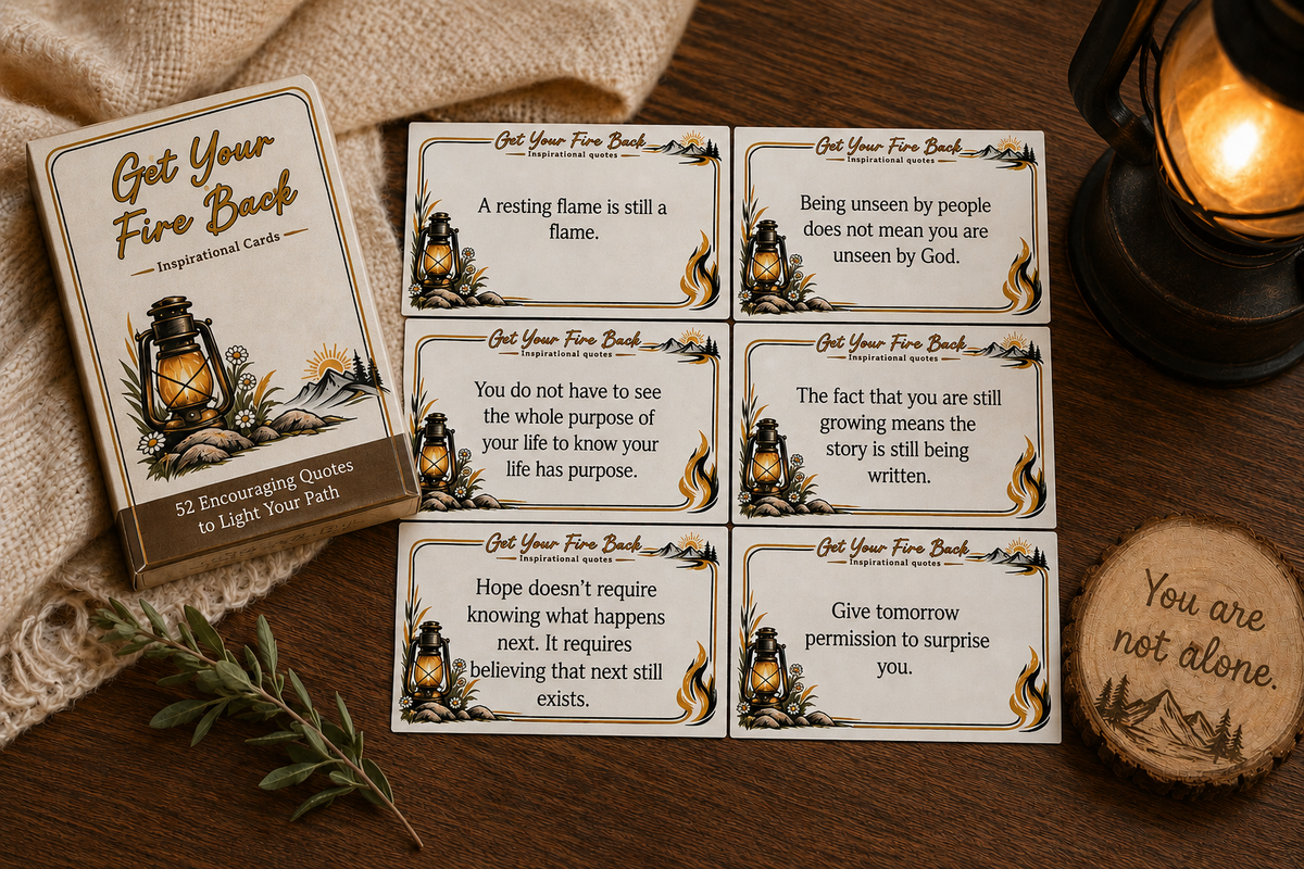 Get Your Fire Back Set of 52 Inspirational Quote Cards